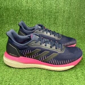 Adidas Solar Drive Sneakers Women's Blue Pink Lace Up Size 9.5